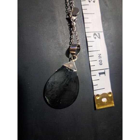 New Gorgeous artisan Bali Abalone Shell Pendant in Sterling Silver with chain - Picture 4 of 8